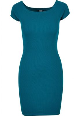 Ladies Off Shoulder Rib Dress