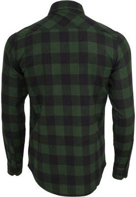 Flanelskjorte Ternet Sort/Mørkegrøn