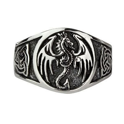Signetring dragon stainless steel