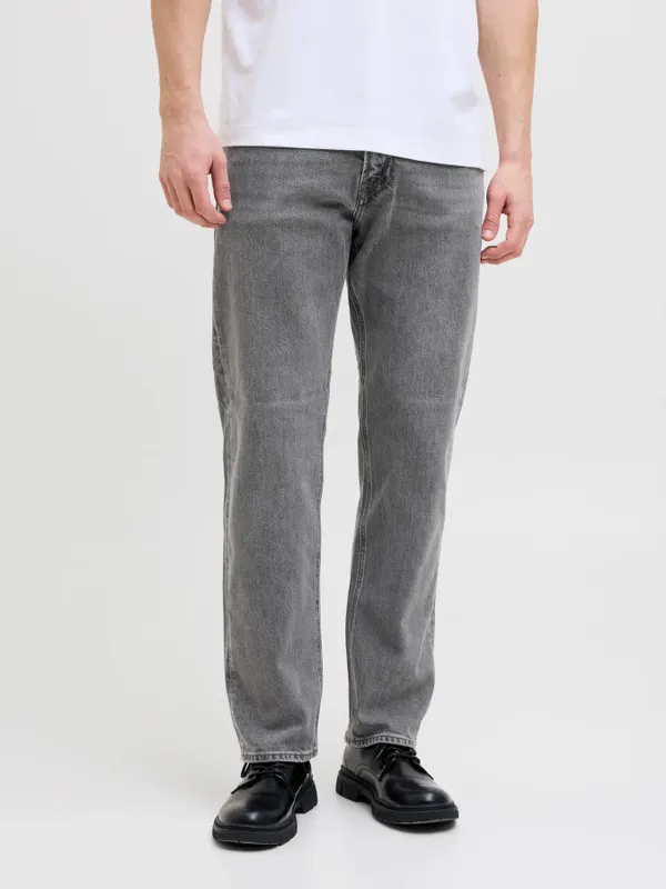 Grå jeans i relaxed fit herr - CHRIS