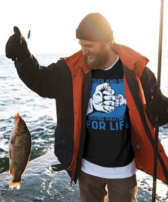 Father and son fishing partners T-shirt