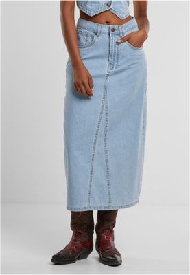 Ladies Soft Denim Midi Skirt