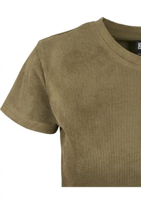 Ribbed short t-shirt ladies