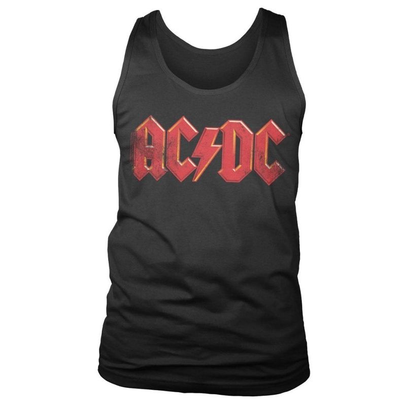 AC/DC Distressed Logo men's tank top