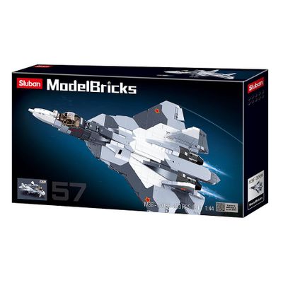 Grey white jet fighter 2in1 - Sluban - M38-B0986