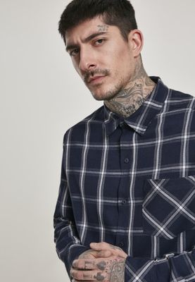 Navy checked shirt