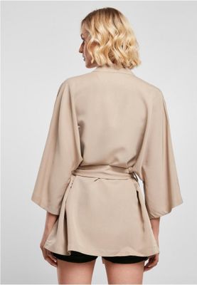 Ladies Viscose Twill Kimono Coat