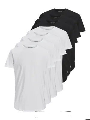 7-pack T-shirts med runt avslut
