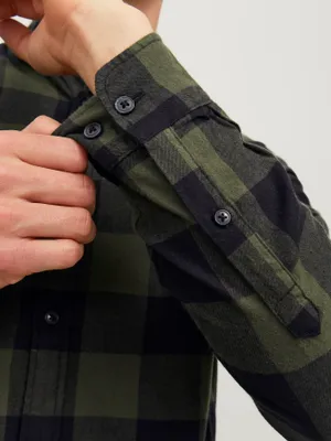 Tunn flanellskjorta slim fit herr