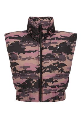 Quiltad västt för dam – pixelcamouflage