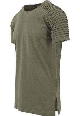 T-shirt with ribbed sleeves