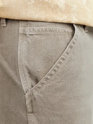 Gråbeiga loose fit jeans herr - EDDIE