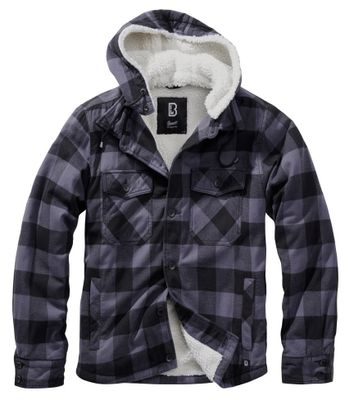 Lumberjacket hooded black/grey