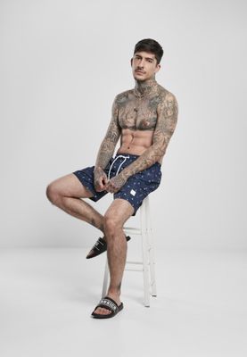 Skull and yacht AOP swim shorts