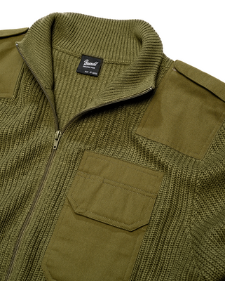 Lagda fickor på bröstet BW Cardigan Jacka för herr – olive