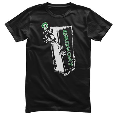 Green Day Skeleton Door T-shirt i svart