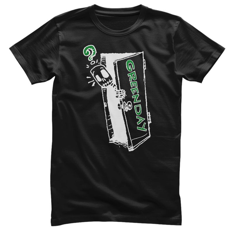 Green Day Skeleton Door T-shirt i svart