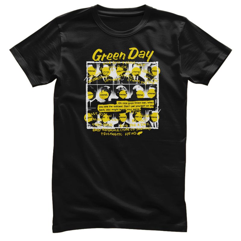 Green Day Nimrod Grid T-shirt i svart