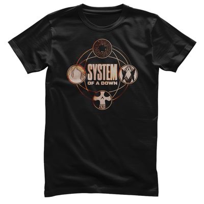 System of a Down Tech Circles T-shirt i svart