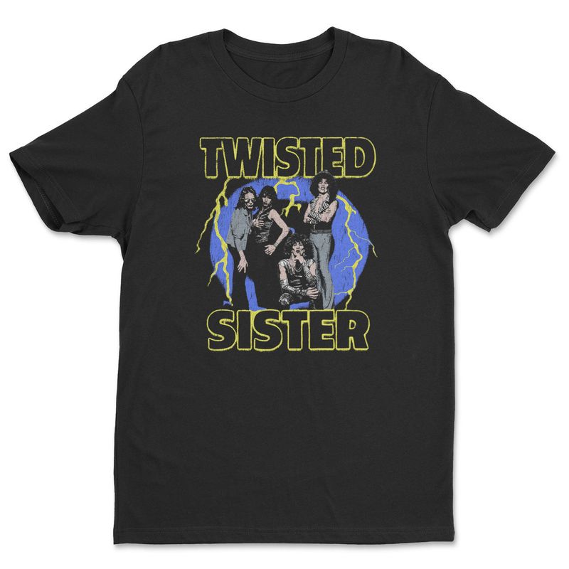 Twisted Sister Vintage Lightning T-shirt i svart