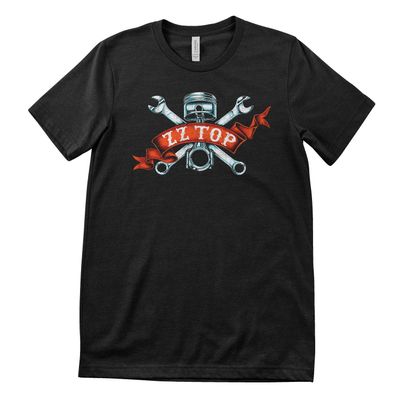 ZZ Top Piston Flag T-shirt i svart