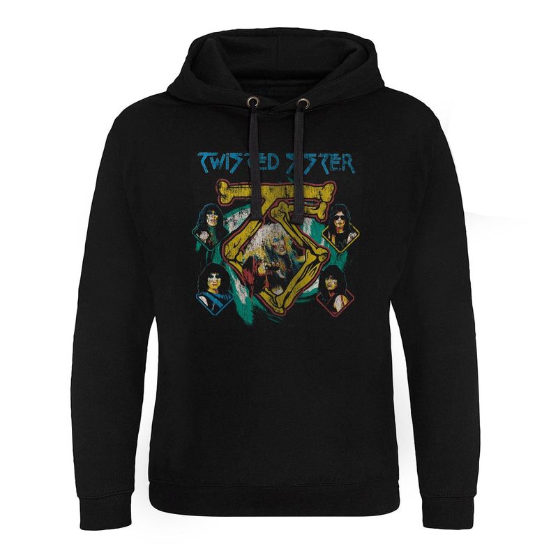 Twisted Sister Vintage Band Epic Huvtröja i svart