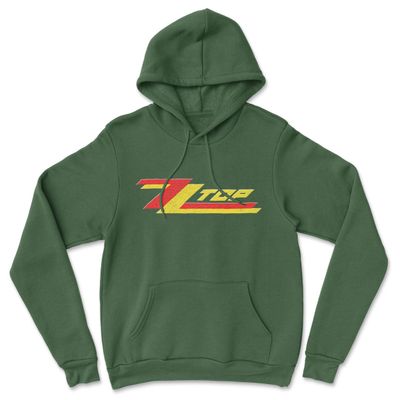 ZZ Top Misprint Logotype Huvtröja i olive