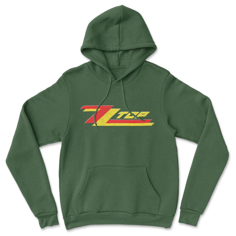 ZZ Top Misprint Logotype Huvtröja i olive