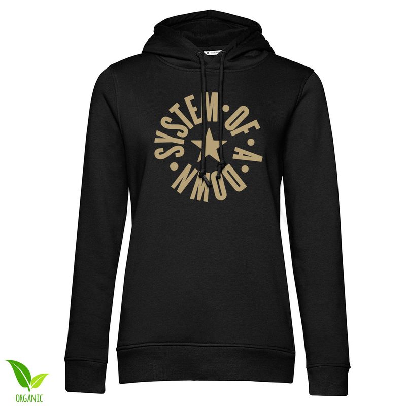 System of a Down Circle Star Logo Girly Huvtröja dam i svart