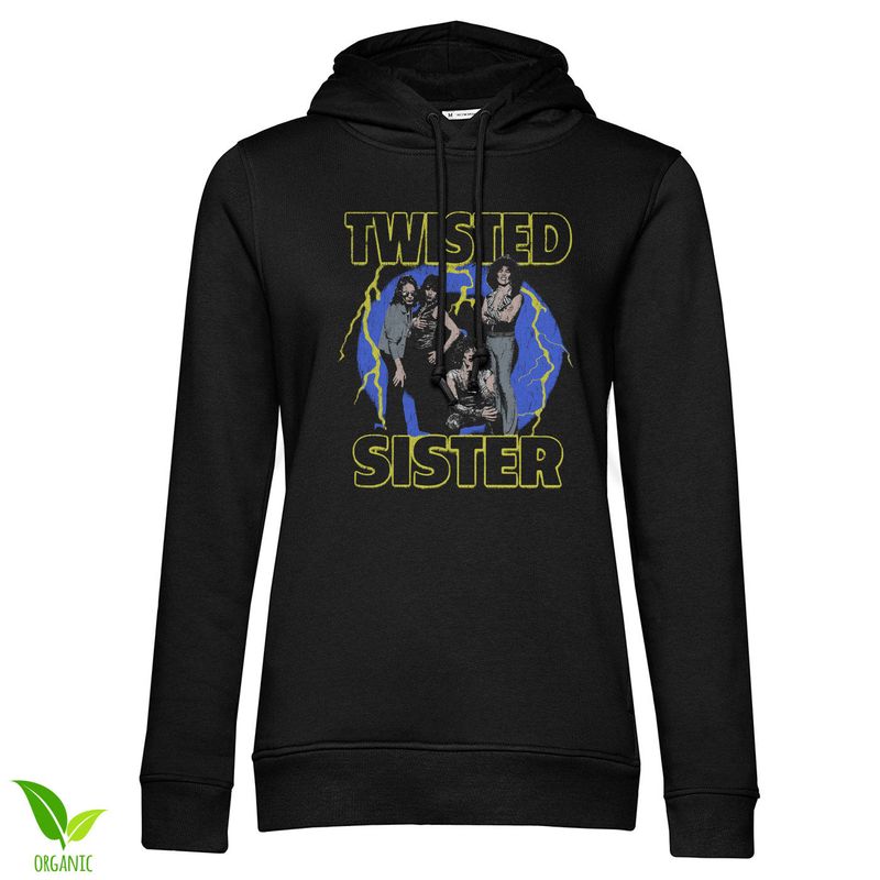 Twisted Sister Vintage Lightning Girly Huvtröja dam i svart