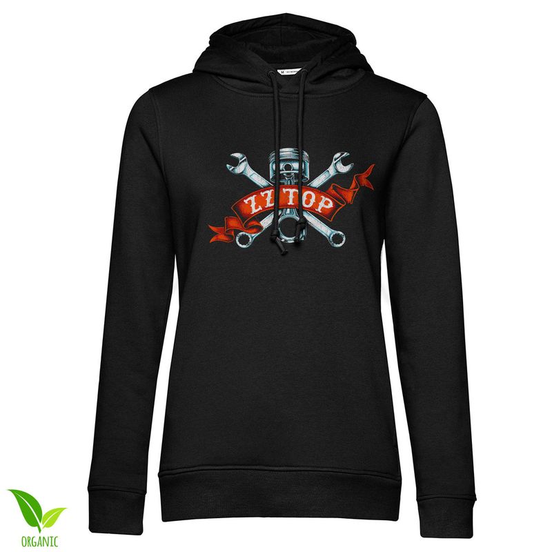 ZZ Top Piston Flag Girly Huvtröja dam i svart