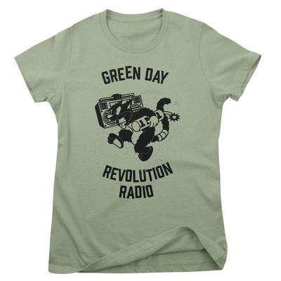 Green Day Revolution Radio T-shirt dam i mörkgrå