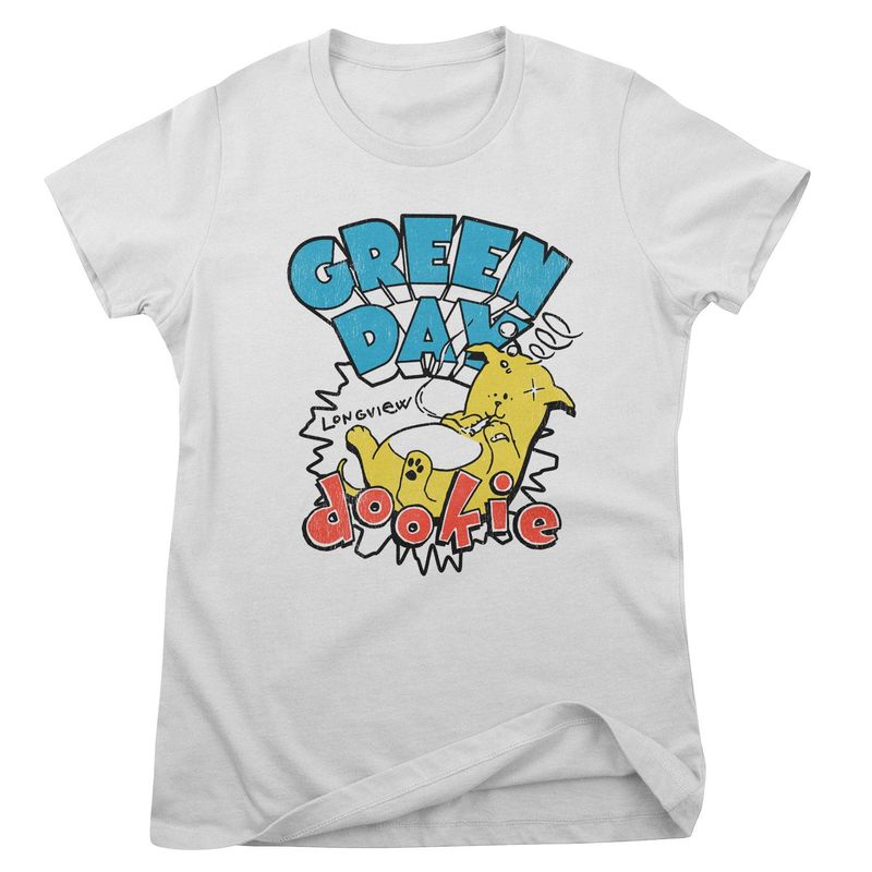 Green Day Longview Dookie T-shirt dam i vit