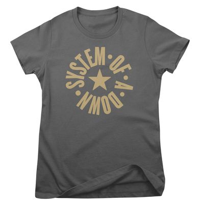 System of a Down Circle Star Logo T-shirt dam i mörkgrå