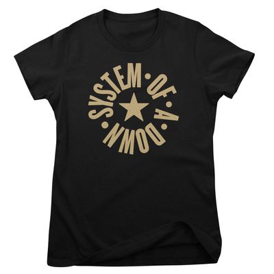 System of a Down Circle Star Logo T-shirt dam i svart