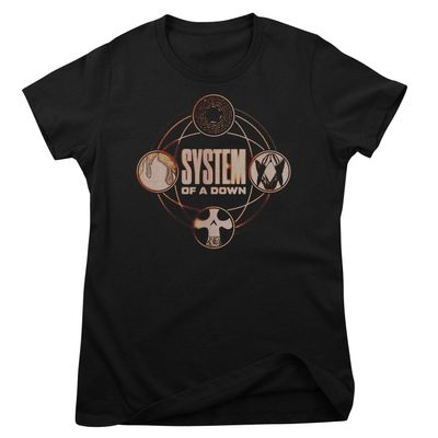 System of a Down Tech Circles T-shirt dam i svart