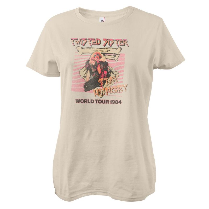 Twisted Sister World Tour 1984 T-shirt dam i khaki