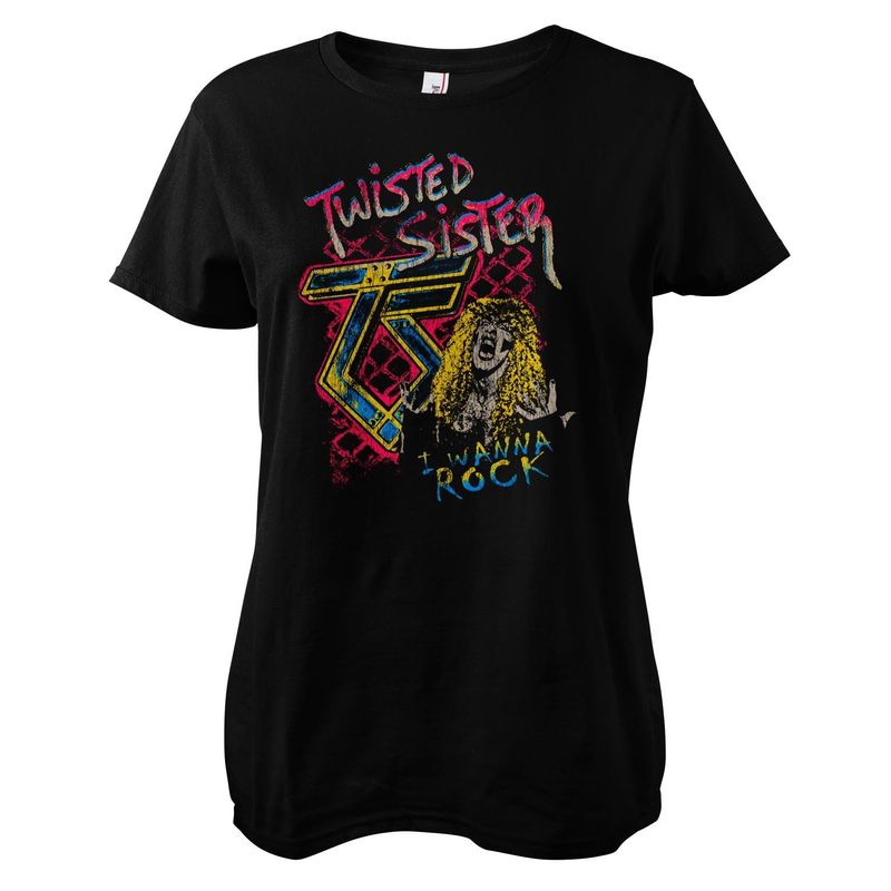 Twisted Sister I Wanna Rock Kappa dam i svart