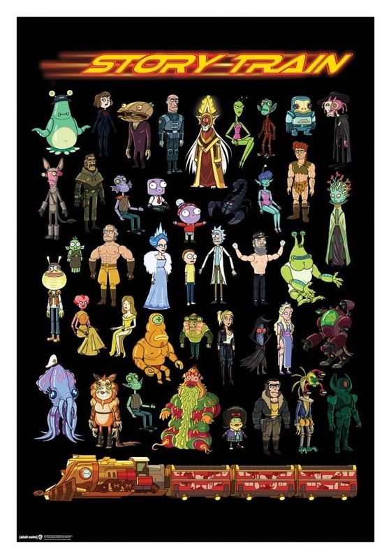 Rick and Morty Story Train Poster