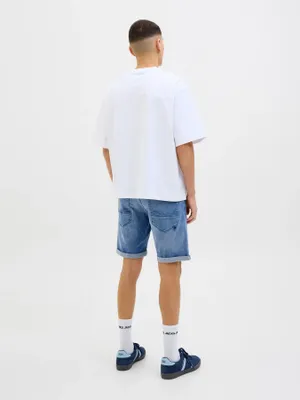 Klassiska blå jeansshorts herr