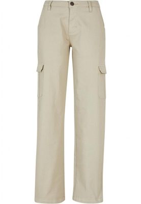 Ladies High Waist Straight Denim Cargo Pants