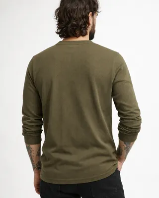 Longsleeve herr i olivgrönt – Brandit