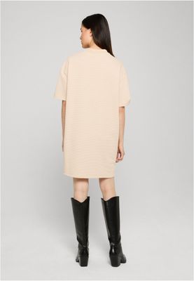 Klänning för dam med ribbad textur – molnfärg