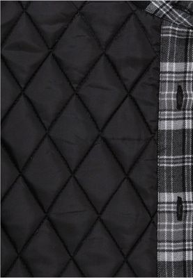 Lined checkered shirt men