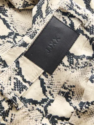 Höga Midje Wide Leg Byxor med ormmönster dam