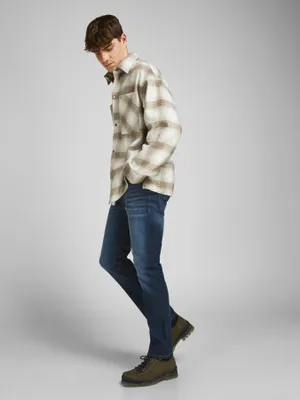 Mörkblå stentvättade jeans herr - CLARK