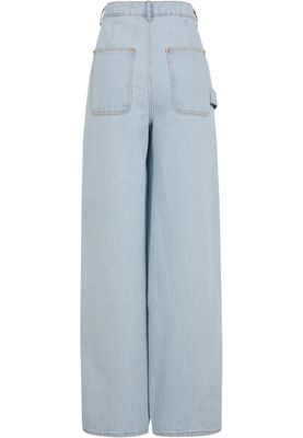 Byxor med dEF Straight oversize – ice blue