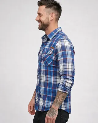 Brandit ternet flannelskjorte til herrer
