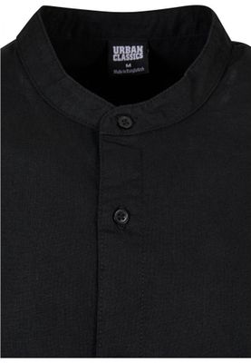 Cotton Linen Stand Up Collar Shir
