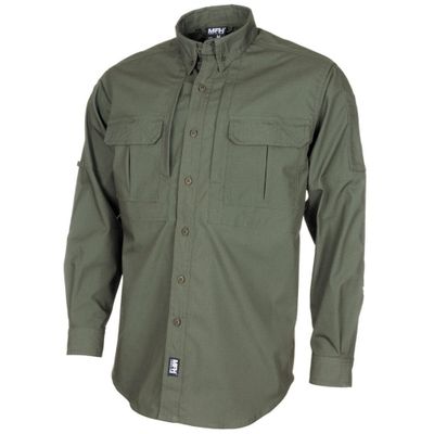 Tactical long-sleeved shirt with ripstop